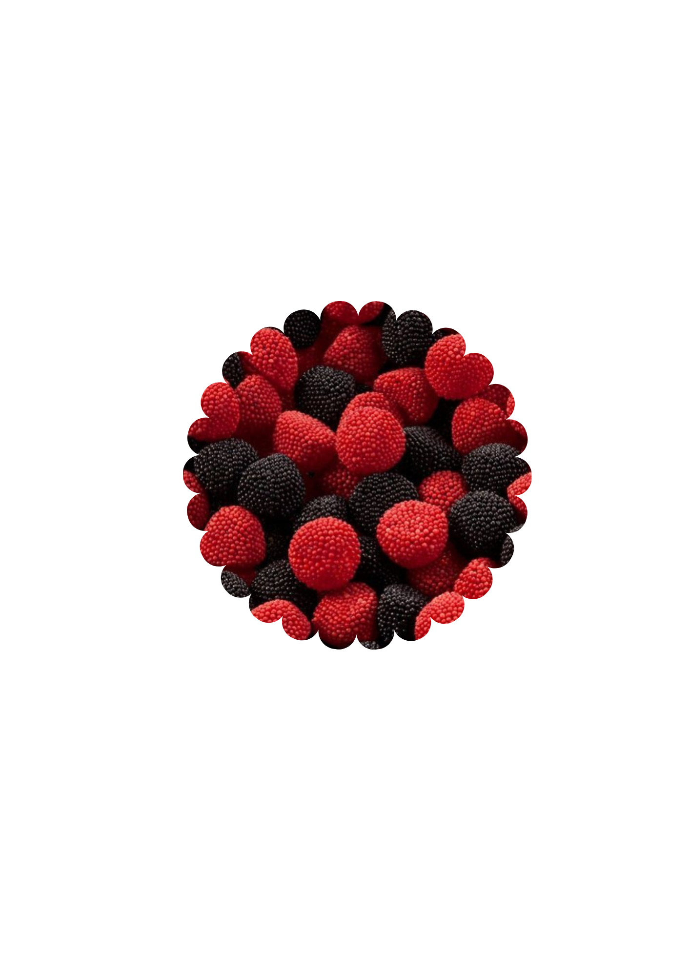 Mûres perlées rouge et noir (100g)
