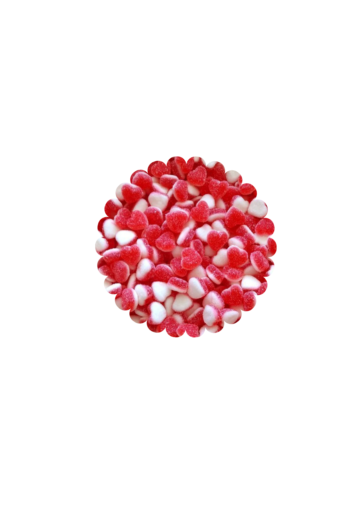 Petits cœurs fraise crème (100g)