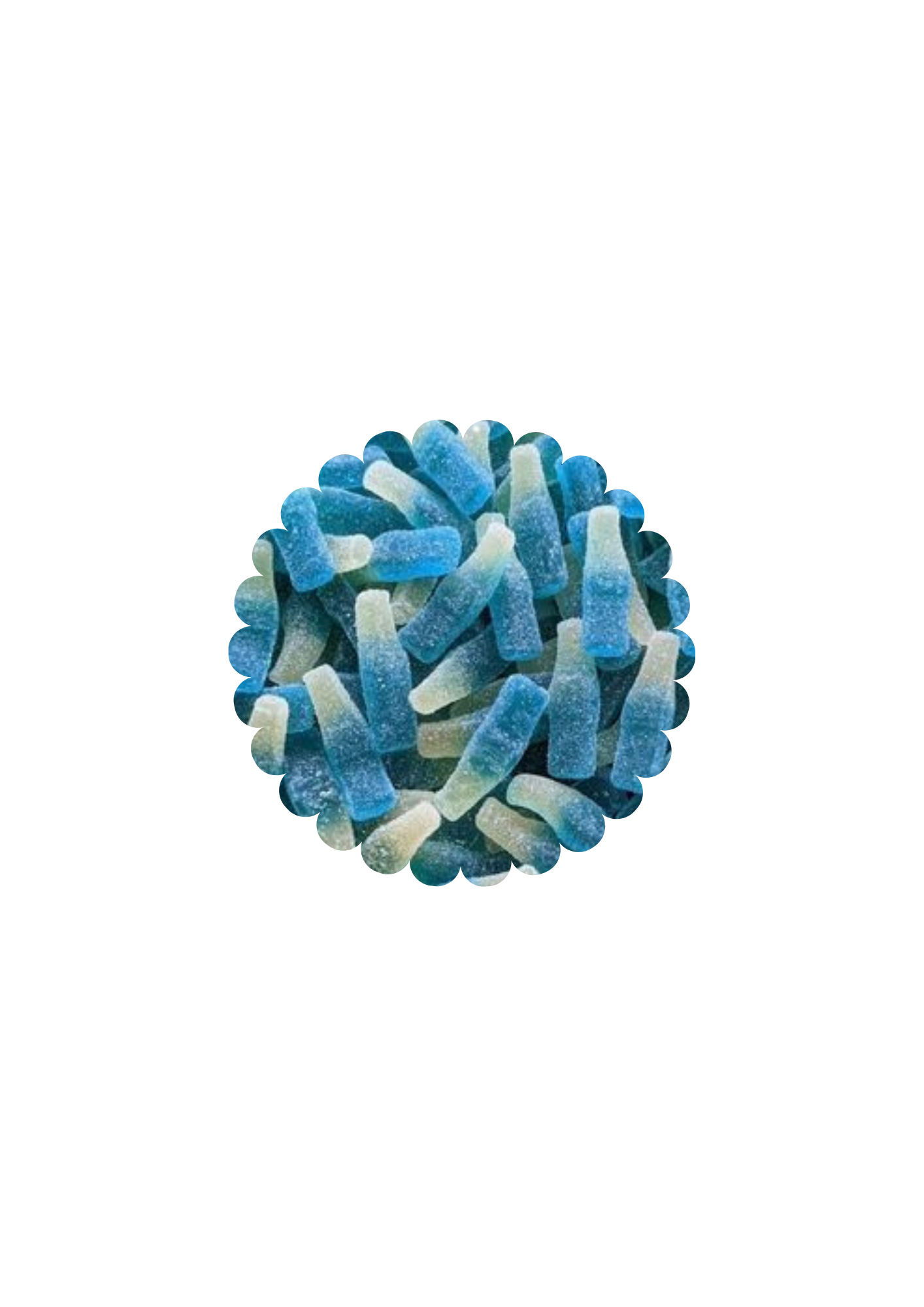 Bouteille bleu framboise sucrée (100g)