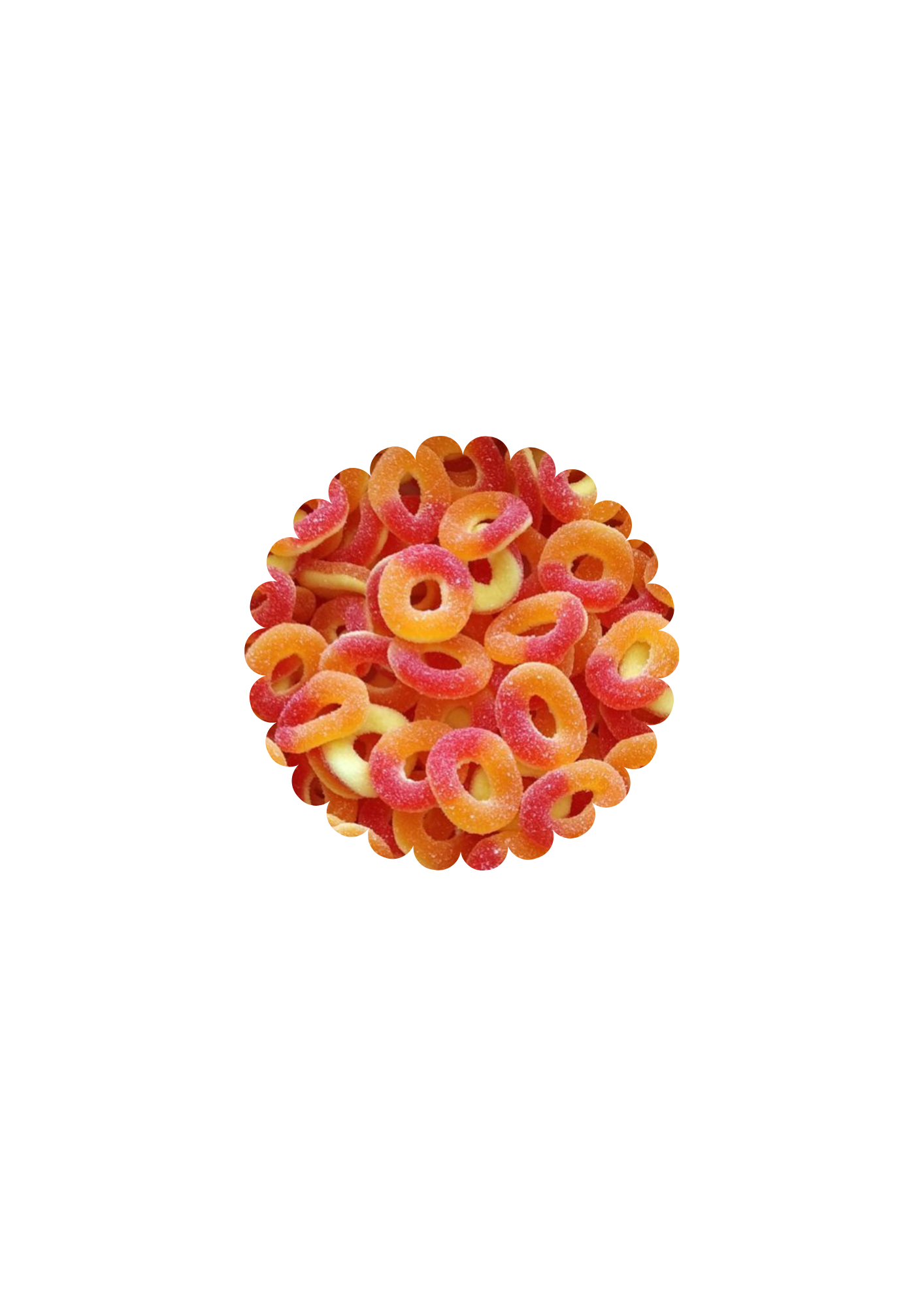 Anneaux pêche sucrée (100g)